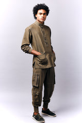 Distress Camouflage Sweatshirt | Cargo Shacket Camouflage Print | Oversized Denim Shacket | Mens fashion | Mens wear | Mens denim | Shackets for men |Denim Long Shirt |Multi Band Collar Shirt | Oversized denim for men  | Black denim  