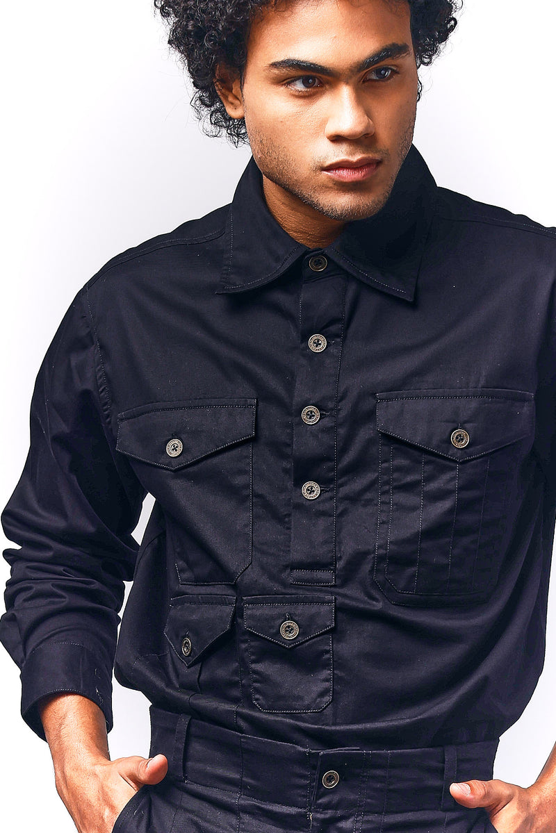 Oversized Denim Shacket | Mens fashion | Mens wear | Mens denim | Shackets for men | Oversized denim for men  | Black denim 