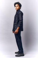 Cargo Shacket Camouflage Print | Oversized Denim Shacket | Mens fashion | Mens wear | Mens denim | Shackets for men | Oversized denim for men  | Black denim  