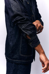 Cargo Shacket Camouflage Print | Oversized Denim Shacket | Mens fashion | Mens wear | Mens denim | Shackets for men | Oversized denim for men  | Black denim  