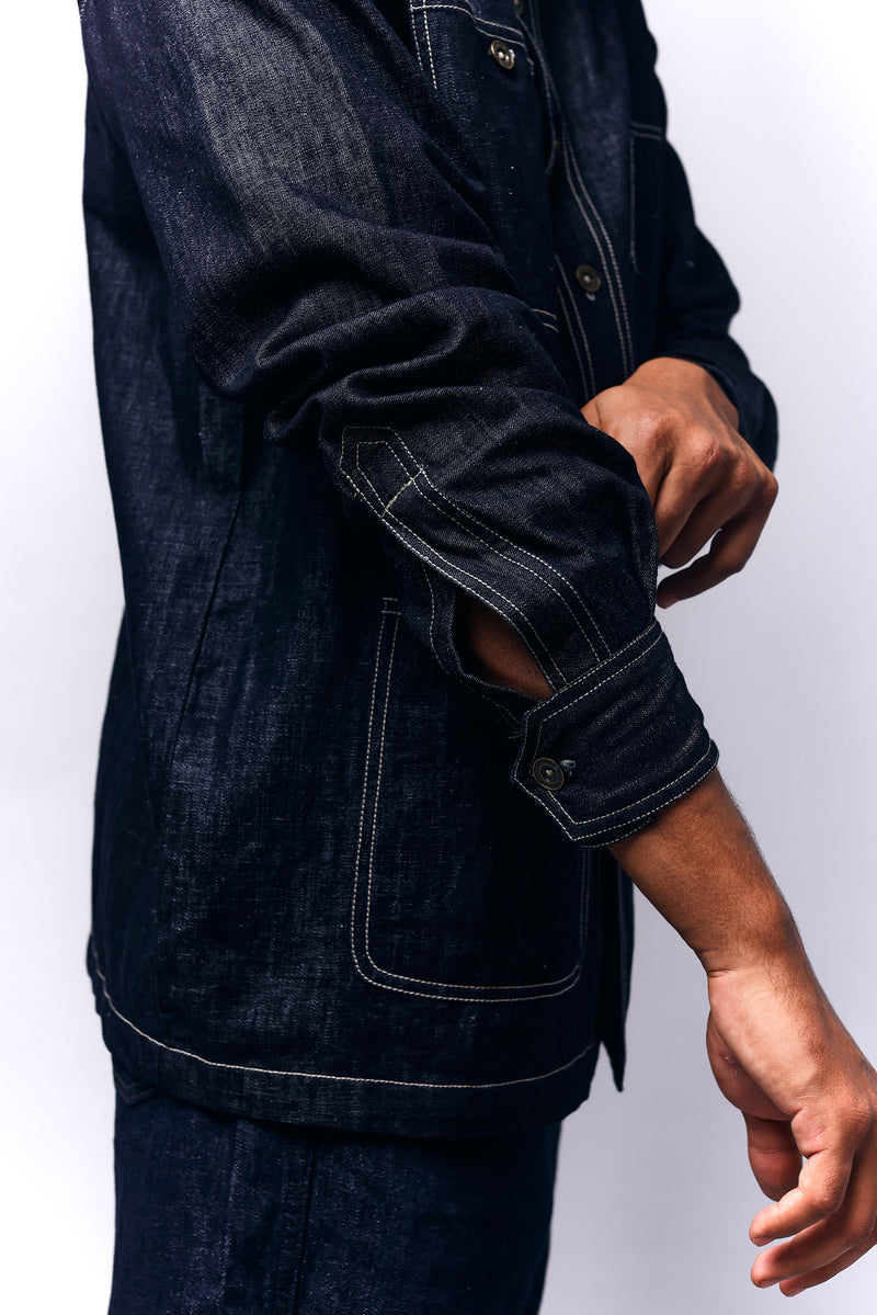Cargo Shacket Camouflage Print | Oversized Denim Shacket | Mens fashion | Mens wear | Mens denim | Shackets for men | Oversized denim for men  | Black denim  